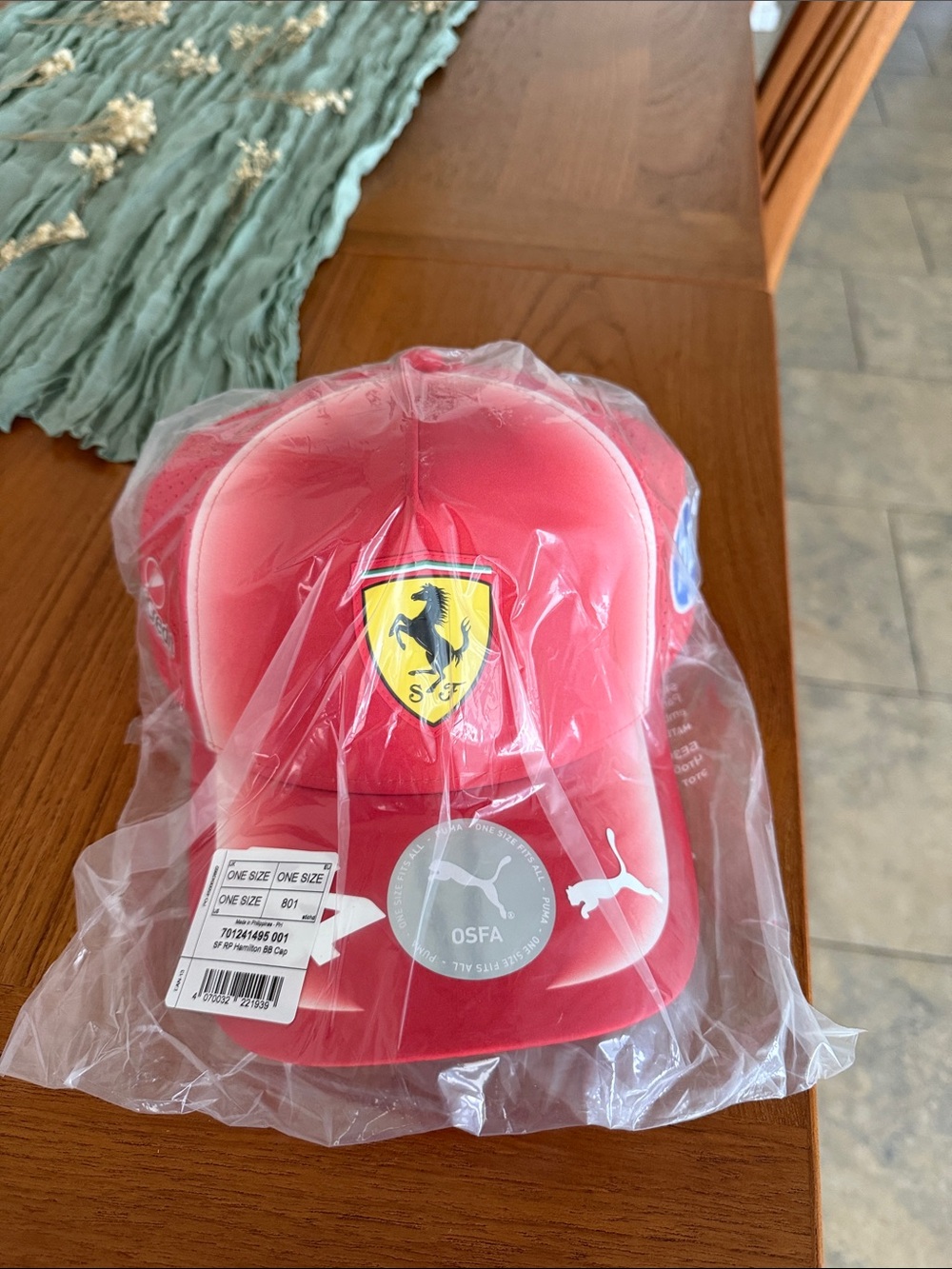 Ferrari Red Baseball Cap with Shield and Puma Logos